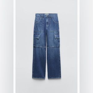Zara Denim Cargo Jeans